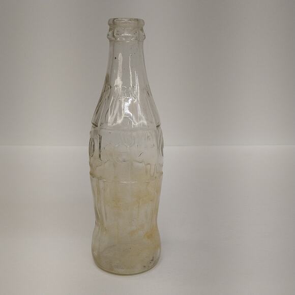 Coca-Cola Embossed Clear Glass No Deposit No Return 10 Ounce Empty Vtg Barn Find - Picture 15 of 16